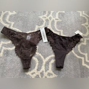 New Pair of Size Small Brown Thong High End Panties